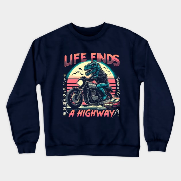 Life Finds a Highway Crewneck Sweatshirt by Lima's